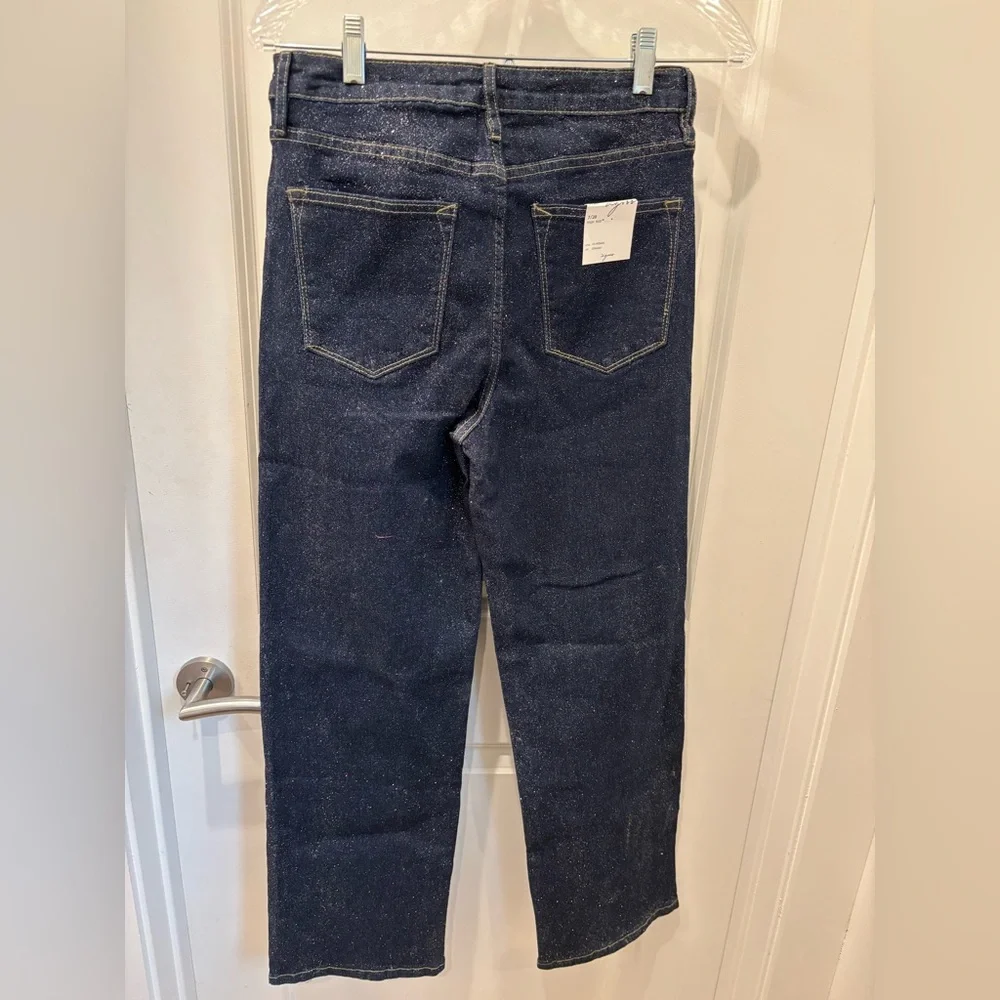 NWT Vigoss Sparkling glitter dark wash Blue Jeans - 15/32